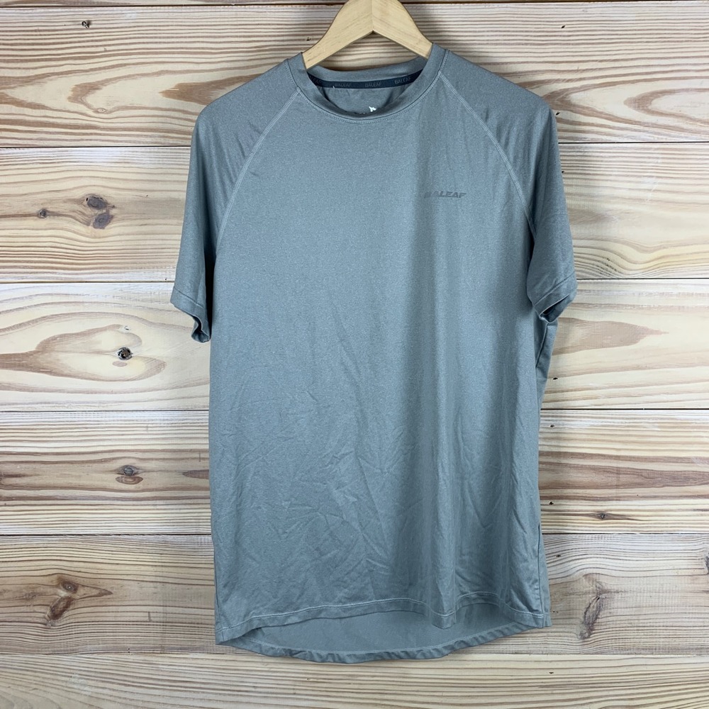 Baleaf Shirt Mens Large Gray Activewear Raglan Performance Tee Workout Top
